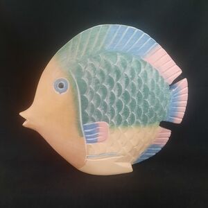 Carved Wooden Fish Decor
